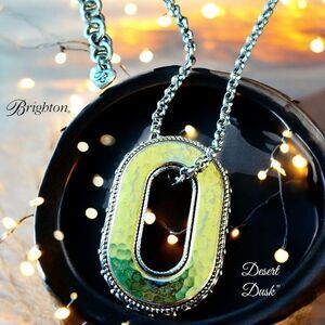 BRIGHTON "Desert Dusk" Gold snd Silver Reversible Pendant Necklace